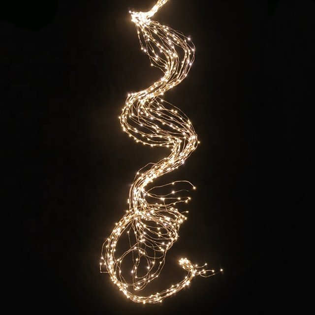 Гірлянда Хвіст 2,5 метра теплий білий колір світіння на прозорому тонкому кабелі,арт. GH-040