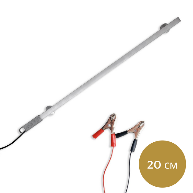 Лінійний світильник 20 см з щупами під акамулятор, кабель 200 см