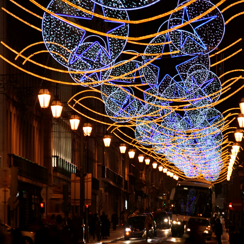 декоративне новорічне освітлення ландшафту і вулиць