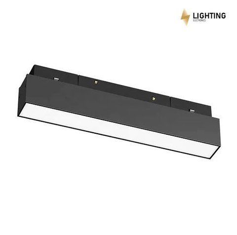Магнитный трековый светильник LIEL 15Вт PHILIPS для магнитной шины 40мм 3000-4000К, Гарантия 5 лет, чорний, алюміній