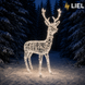 Новогодний световой олень LIEL 3D, 200 LED, 170 см, теплый белый цвет свечения, IP67, декоративная светодиодная фигура для улицы, арт. G-0008