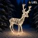 Новогодний световой олень LIEL 3D, 200 LED, 170 см, теплый белый цвет свечения, IP67, декоративная светодиодная фигура для улицы, арт. G-0008