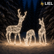 Новогодний световой олень LIEL 3D, 200 LED, 170 см, теплый белый цвет свечения, IP67, декоративная светодиодная фигура для улицы, арт. G-0008