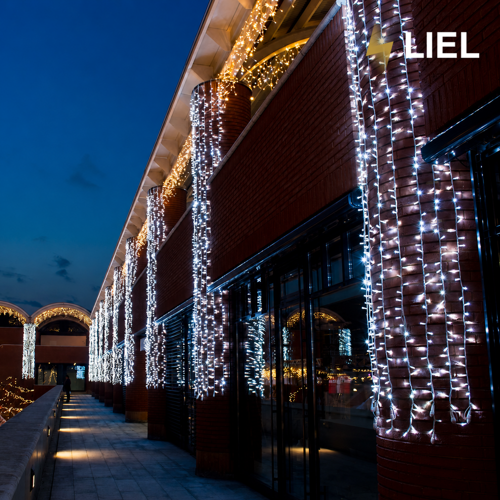 Уличная гирлянда Нитка LIEL 10м Standart холодный белый цвет на белом кабеле, IP44 арт. G063-ST