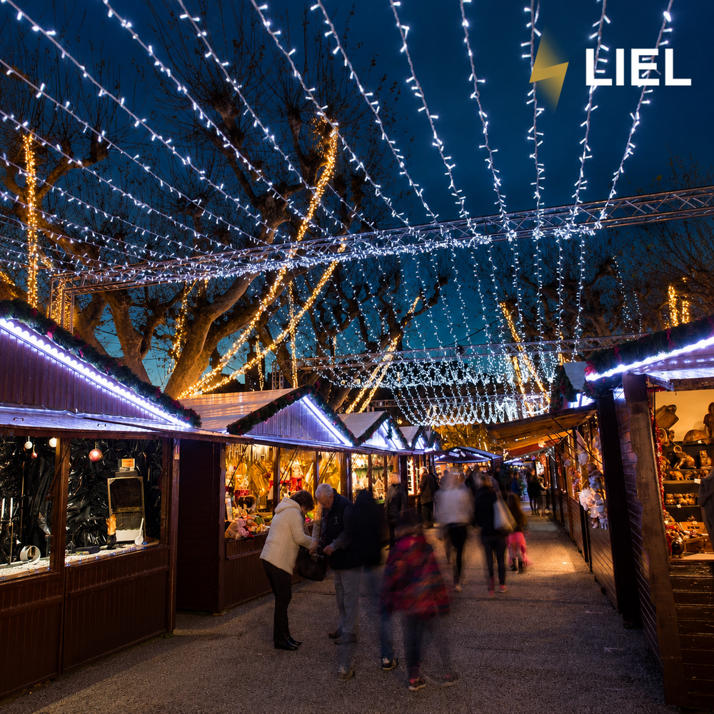 Уличная гирлянда Нитка LIEL 10м Standart холодный белый цвет на белом кабеле, IP44 арт. G063-ST