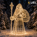 Новогодняя светодиодная фигура Санта-Клаус LIEL 3D, 400 LED, 200 см, IP67, декоративная LED фигура для улицы, арт. NF0001