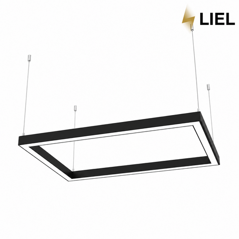 Светодиодный подвесной линейный светильник с LED профиля прямоугольник LIEL 800x400x40х43.6мм 86.4W 12V Premium, арт. L0099