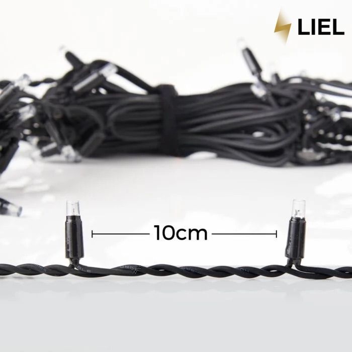 Уличная гирлянда Нитка LIEL 10м Standart желтый цвет на черном кабеле, IP44, арт. G100-ST