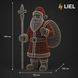 Новогодняя светодиодная фигура Санта-Клаус LIEL 3D, 400 LED, 200 см, IP67, декоративная LED фигура для улицы, арт. NF0002