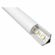 Алюмінієвий профіль для LED-стрічки ЛПУ-16 кутовий анодований (профіль + розсіювач), алюміній анодований