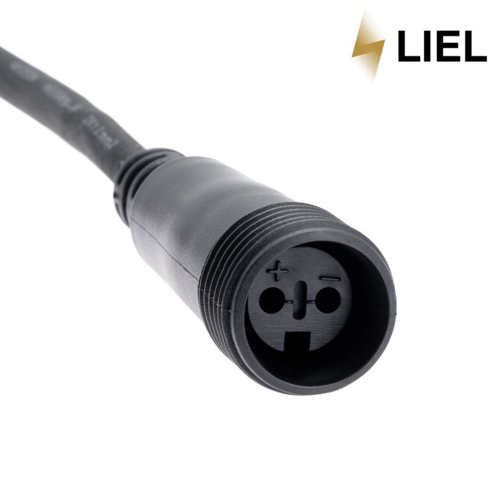 Вулична гірлянда Бахрома LIEL 3х0,7м Premium холодний білий колір світіння на чорному кабелі IP65, арт. G044-ST