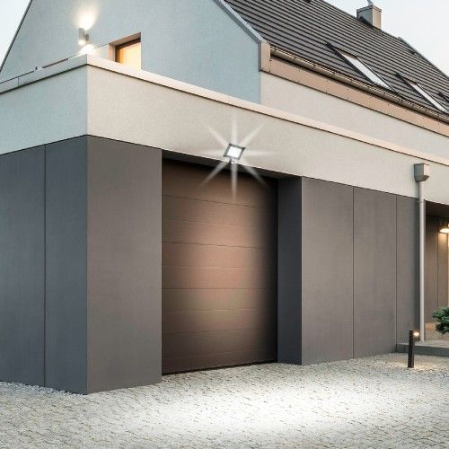 Светодиодный уличный LED прожектор герметичный LIEL, 10Вт 6500К с датчиком движения черный
