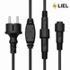 Вулична гірлянда Бахрома LIEL 3х0,7м Premium холодний білий колір світіння на чорному кабелі IP65, арт. G044-ST