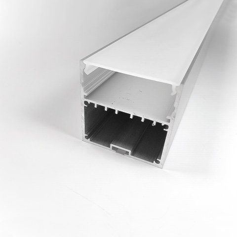 Алюминиевый профиль для LED-ленты Х950 накладной анодированный (профиль + рассеиватель), алюміній анодований