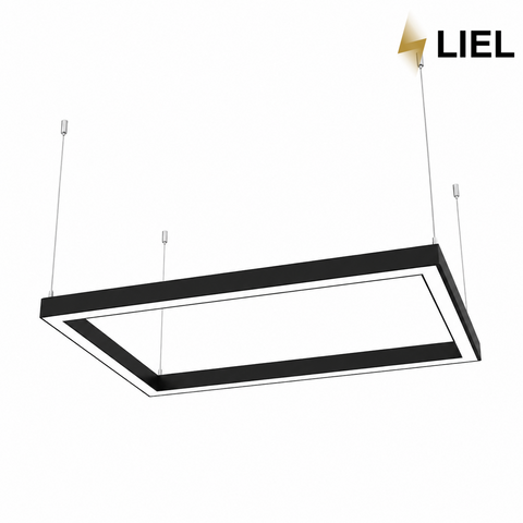 Светодиодный подвесной линейный светильник с LED профиля прямоугольник LIEL 800x400x40х43.6мм 86.4W 220V Premium, арт. L0950