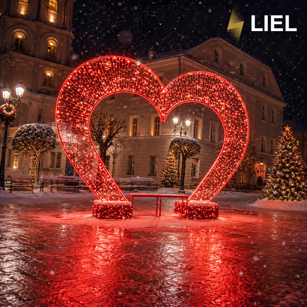 Уличная гирлянда Нитка LIEL 10м Standart красный свет на черном кабеле, IP44, арт. G069-ST