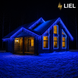 Уличная гирлянда Бахрома LIEL 3х0,7м Premium синий цвет на белом кабеле, IP65 арт. G0106-ST
