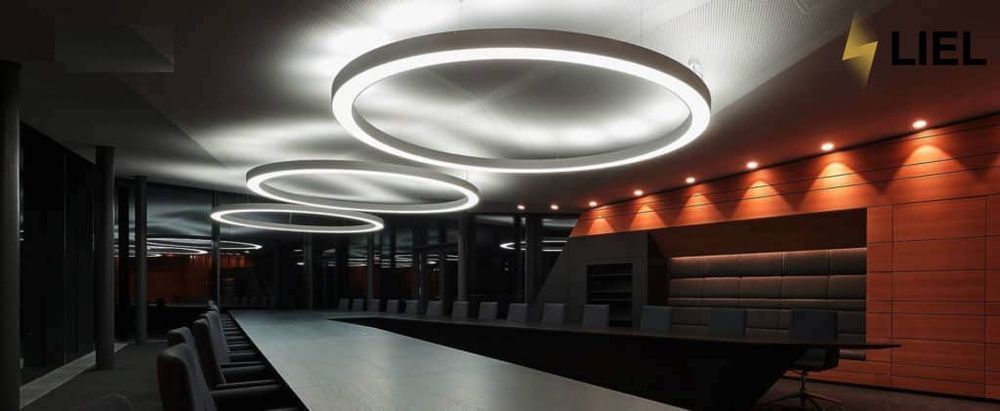 Світлодіодний підвісний лінійний світильник з LED профілю Коло LIEL 600х80х40мм 67.8W 220V Premium, арт. L0052