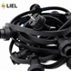 Вулична ретро-гірлянда лампочки Belt Light LIEL Premium Ultra 1 патрон на метр на чорному кабелі IP67, арт. BL1-65