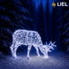 Новогодний световой олень LIEL 3D, 200 LED, 120 см, холодный цвет свечения, IP67, декоративная светодиодная фигура для улицы, арт. G-0009