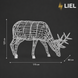 Новогодний световой олень LIEL 3D, 200 LED, 120 см, холодный цвет свечения, IP67, декоративная светодиодная фигура для улицы, арт. G-0009
