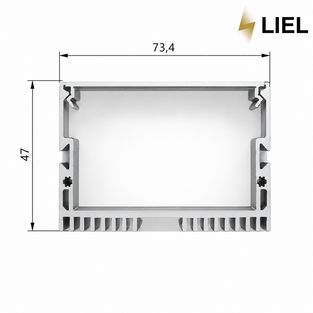Лінійний підвісний LED світильник LIEL 500х47х73,4мм 18W 12V Premium, арт. L043