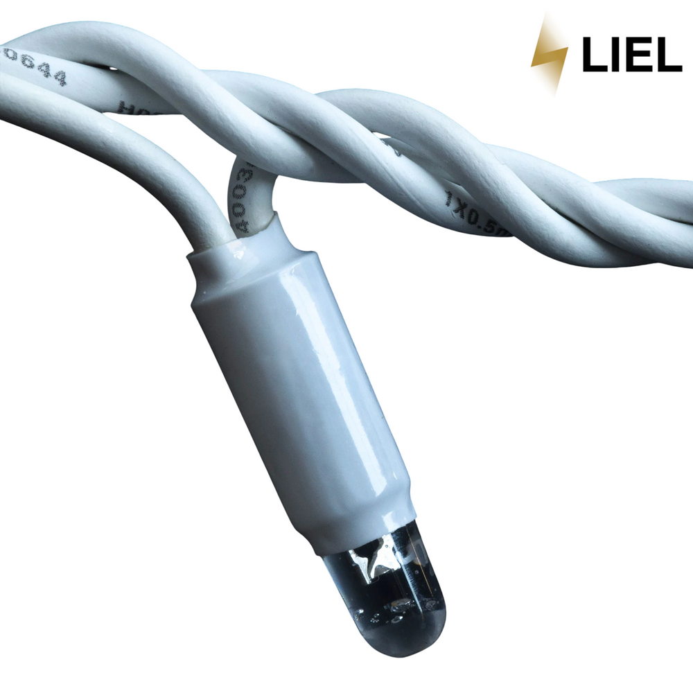 Вулична Гірлянда Бахрома LIEL 3х0.7м Premium Ultra тепле біле світло з мерехтінням на білому кабелі, IP67, арт. H73555