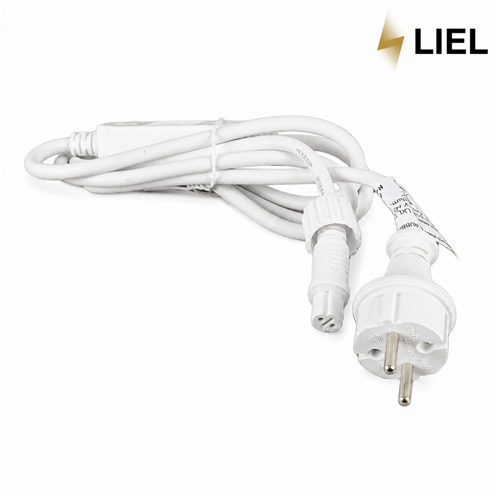 Вулична Гірлянда Бахрома LIEL 3х0.7м Premium Ultra тепле біле світло з мерехтінням на білому кабелі, IP67, арт. H73555