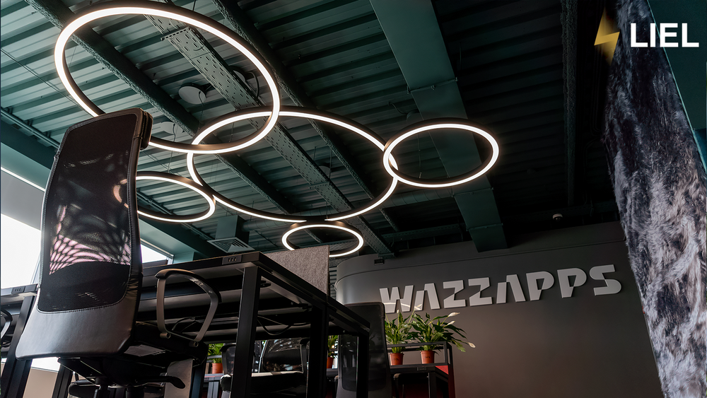 Светодиодный подвесной линейный светильник с LED профиля Круг 1000х80х40мм 113W 220V Premium, арт. L0053