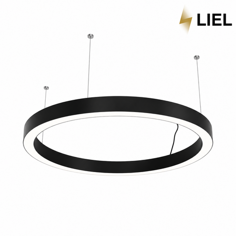 Світлодіодний підвісний лінійний світильник з LED профілю Коло LIEL 1500х80х40мм 169.6W 12V Premium, арт. L00550