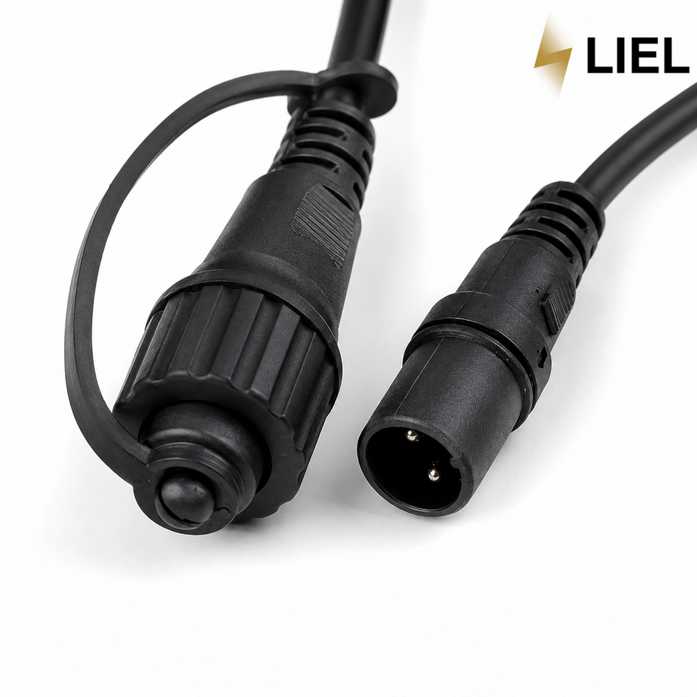 Вулична Гірлянда Бахрома LIEL 3х0.7м Premium Ultra тепле біле світло з мерехтінням на чорному кабелі, IP67, арт. H73566