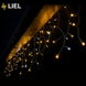 Вулична гірлянда Бахрома LIEL 3х0,7м Standart Plus теплий білий колір світіння з мерехтінням на чорному кабелі IP44, арт. G023-ST