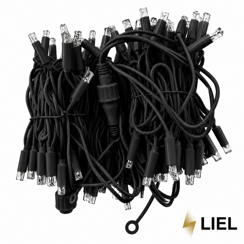 Вулична гірлянда Штора LIEL 2х2м Premium RGB з мерехтінням на чорному кабелі IP65, арт. G074-ST