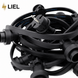 Уличная ретро-гирлянда лампочки Belt Light LIEL Premium Ultra 4 патрона на метр на черном кабеле IP67, арт. BL4-65