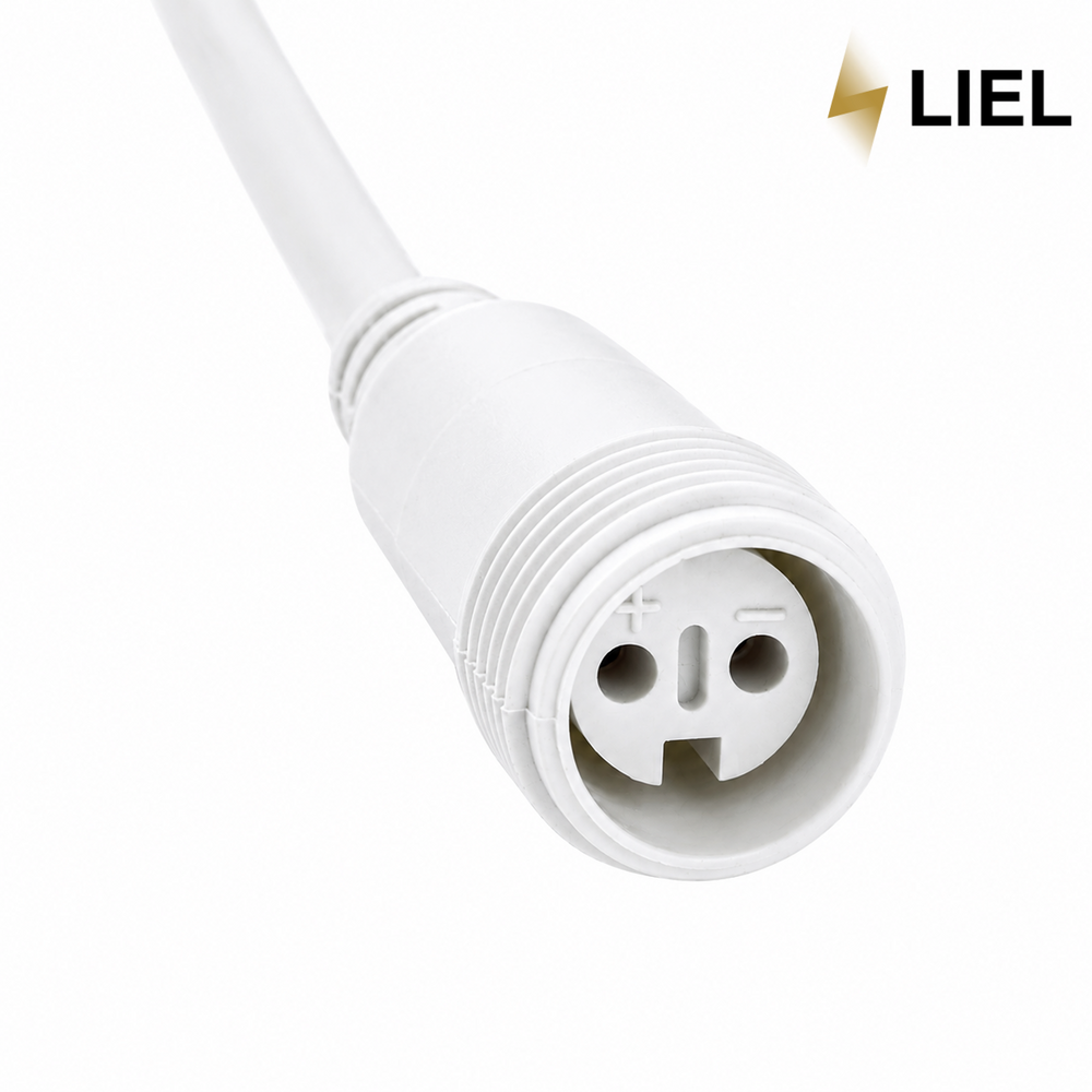 Вулична гірлянда Нитка LIEL 10м Premium холодний білий колір на білому кабелі, IP67, арт. G0110-ST