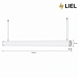 Лінійний підвісний LED світильник Тубус LIEL 1500x60мм 54W 24V Premium, арт. L067
