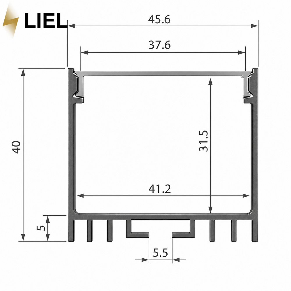 Линейный подвесной LED светильник LIEL 1500х40х45,6мм 54W 12V Premium, арт. L0447