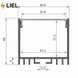 Линейный подвесной LED светильник LIEL 1500х40х45,6мм 54W 12V Premium, арт. L0447