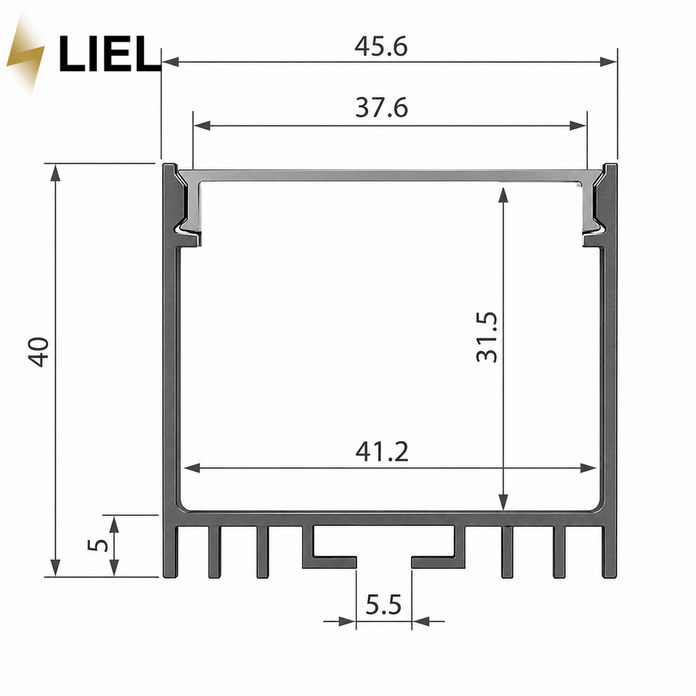 Линейный подвесной LED светильник LIEL 2000х40х45,6мм 72W 12V Premium, арт. L0448