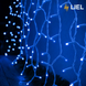 Уличная гирлянда Штора LIEL 2х2м Premium синий цвет на белом кабеле Ip65, арт. G077-ST