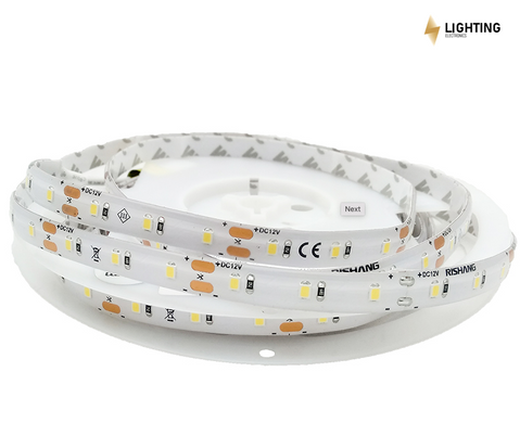 Світлодіодна LED стрічка 2835-60-IP65-CWd-10-12 (RN6060TA-B e-pcb) RISHANG 5900-7500K холодний білий денний, арт. 7604