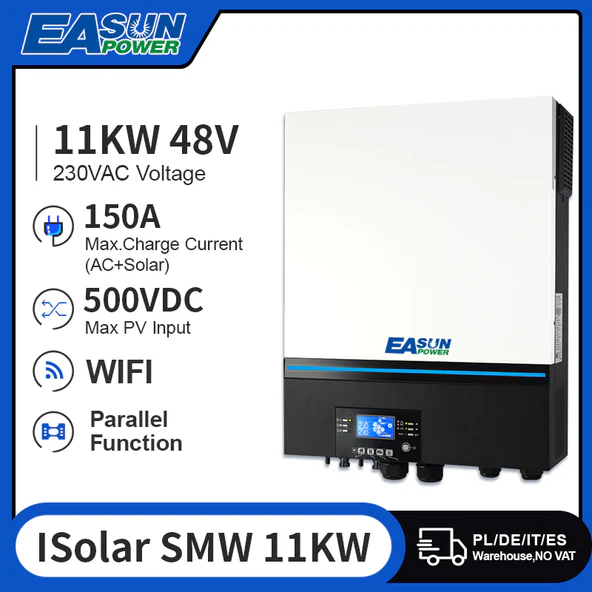 Гібридний інвертор EASUN 11KW 3 Фази 150A Double MPPT