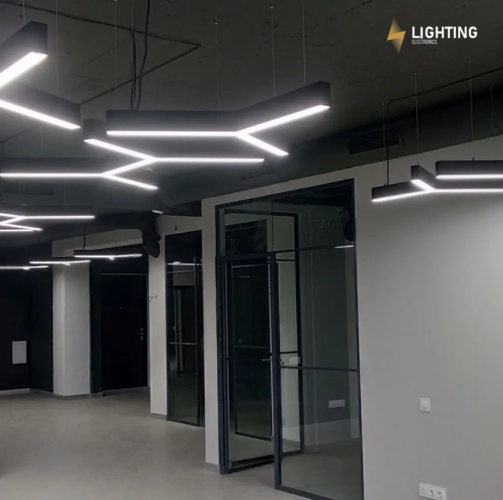 Світлодіодний підвісний лінійний світильник з LED профілю Y-подібний LIEL 1200x40х43.6мм 12V Premium. арт L002
