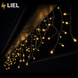 Вулична гірлянда Бахрома LIEL 3х0,7м Standart Plus теплий білий колір світіння на чорному кабелі IP44, арт. G029-ST