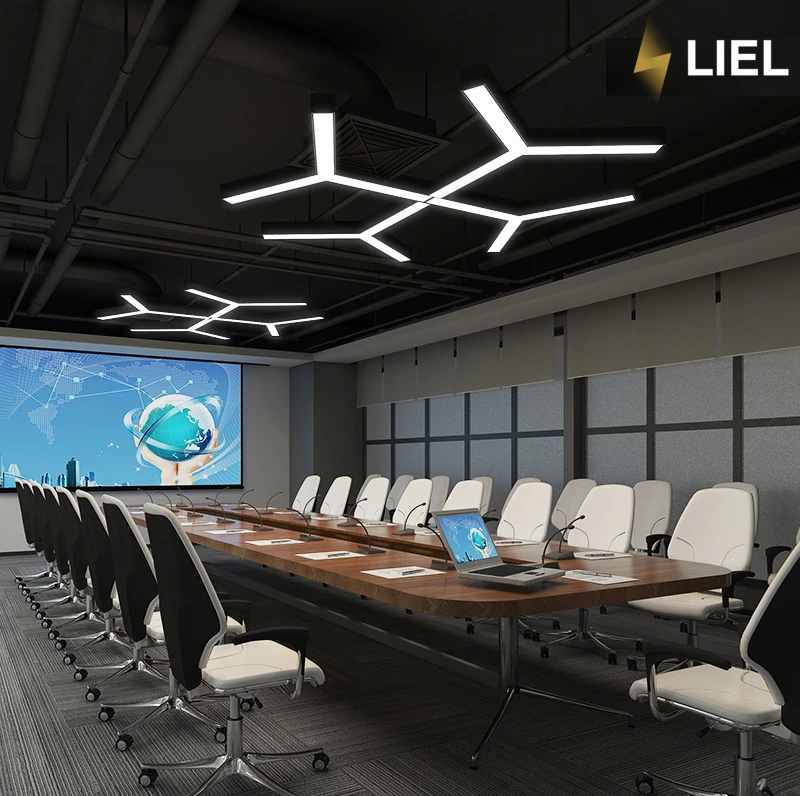 Світлодіодний підвісний лінійний світильник з LED профілю Y-подібний LIEL 1200x40х43.6мм 12V Premium. арт L002