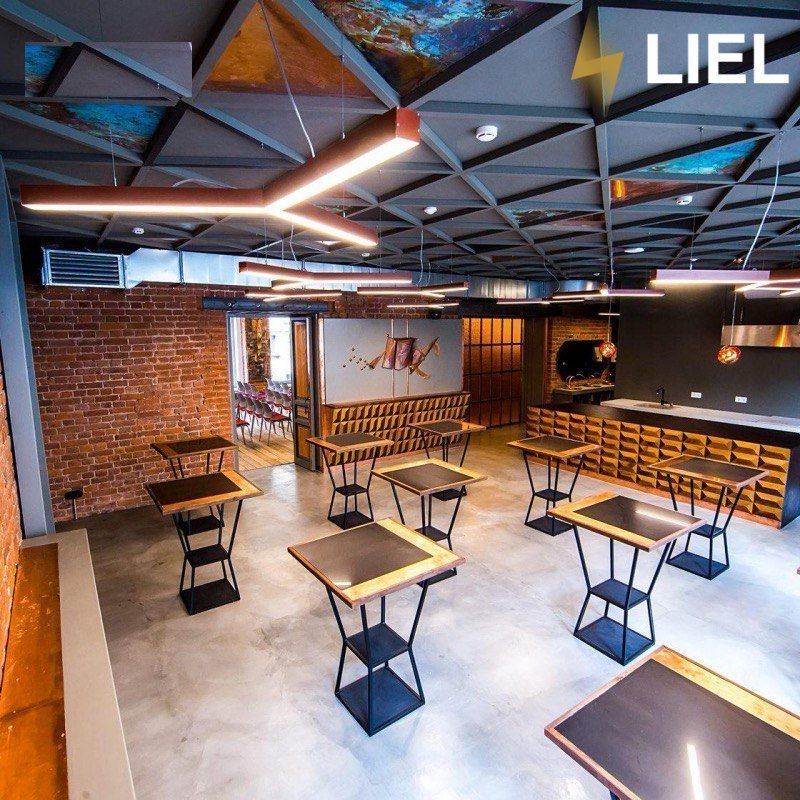 Світлодіодний підвісний лінійний світильник з LED профілю Y-подібний LIEL 1200x40х43.6мм 12V Premium. арт L002