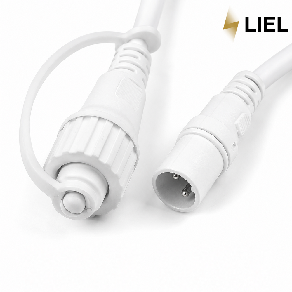 Вулична Гірлянда Бахрома LIEL 3х0.7м Premium Ultra з теплим білим світлом на білому кабелі IP67