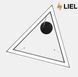 Світлодіодний підвісний лінійний світильник з LED профілю трикутник LIEL 600x40х43.6мм 64.8W 24V Premium, арт. L048
