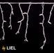 Вулична Гірлянда Бахрома LIEL 3х0.7м Premium Ultra з теплим білим світлом на білому кабелі IP67