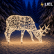 Новогодний световой олень LIEL 3D, 200 LED, 120 см, холодный цвет свечения, IP67, декоративная светодиодная фигура для улицы, арт. G-0010